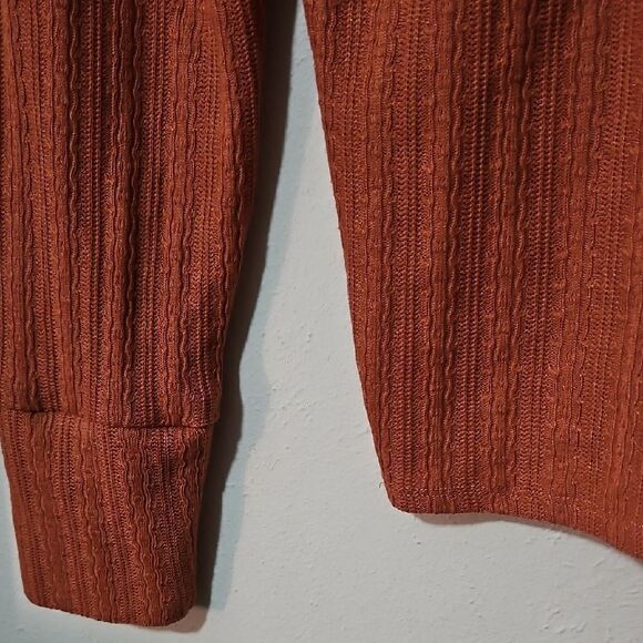 Love Riche Terracotta V-Neck Blouse - Picture 4 of 6